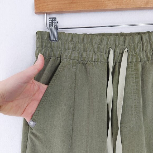 FIGS Pants Womens Small Green Joggers High Rise Scrubs Bottom Medical Uniform - Picture 2 of 12